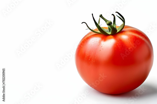 one tomato isolated on white background. Generative AI