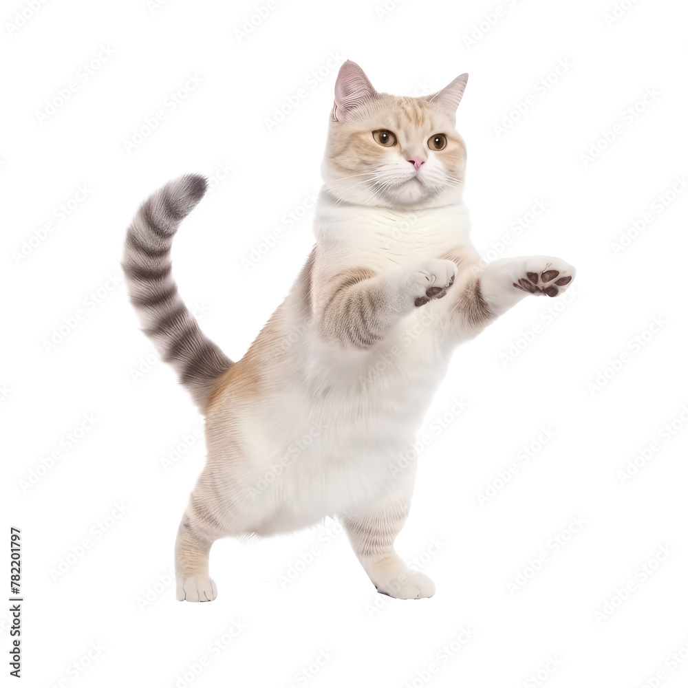 Obraz premium cat looking isolated on white