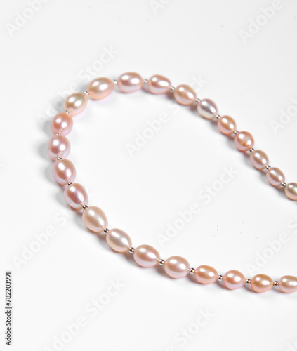 Wallpaper Mural Baroque pearl bracelet isolated on white background. Top view Torontodigital.ca