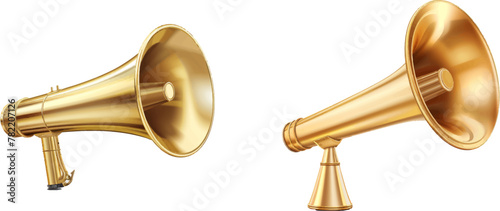Realistic megaphone, promoter trumpet