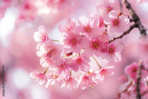 Vibrant Cherry Blossoms in Full Bloom