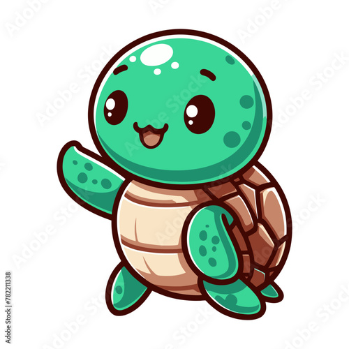 A cartoon turtle wearing a smile.