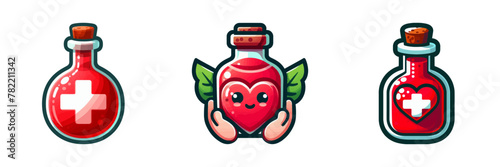 Healing Potion. Cartoon vector illustration