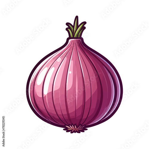 Fresh purple onion set against a clean white backdrop.