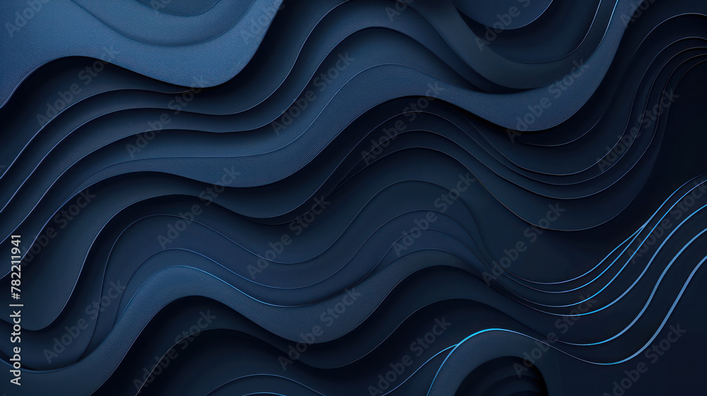 Abstract Blue Background With Wavy Lines Abstract Blue Background With Wavy Lines