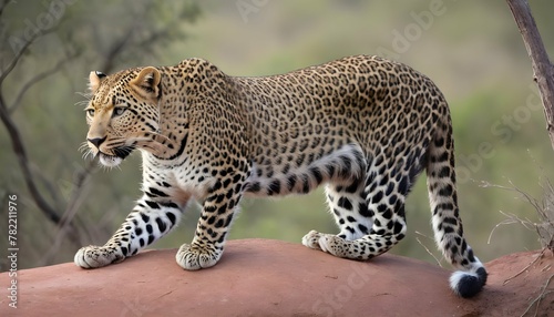 A-Leopard-With-Its-Tail-Twitching-Nervously-On-Ed- 2