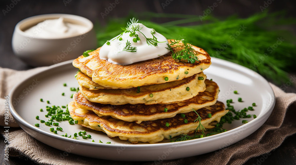 Pancakes with Sour Cream for Dinner Pancakes with Sour Cream for Dinner