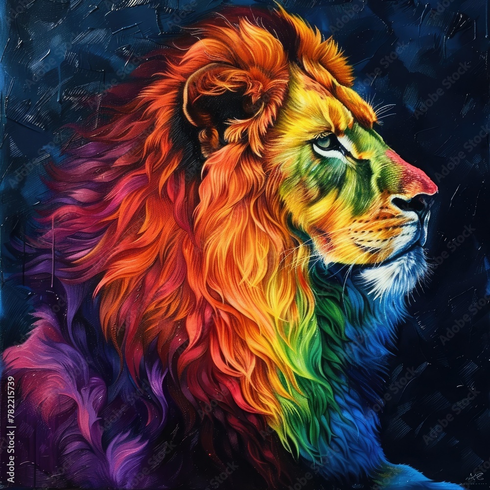 Lion with pride coloor