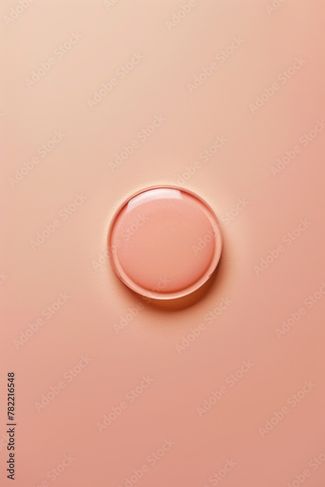 A close up of a button on a pink surface. Suitable for fashion or technology concepts A close up of a button on a pink surface. Suitable for fashion or technology concepts