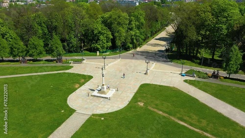 Aerial view of The Jasna Gora Monastery in Czestochowa