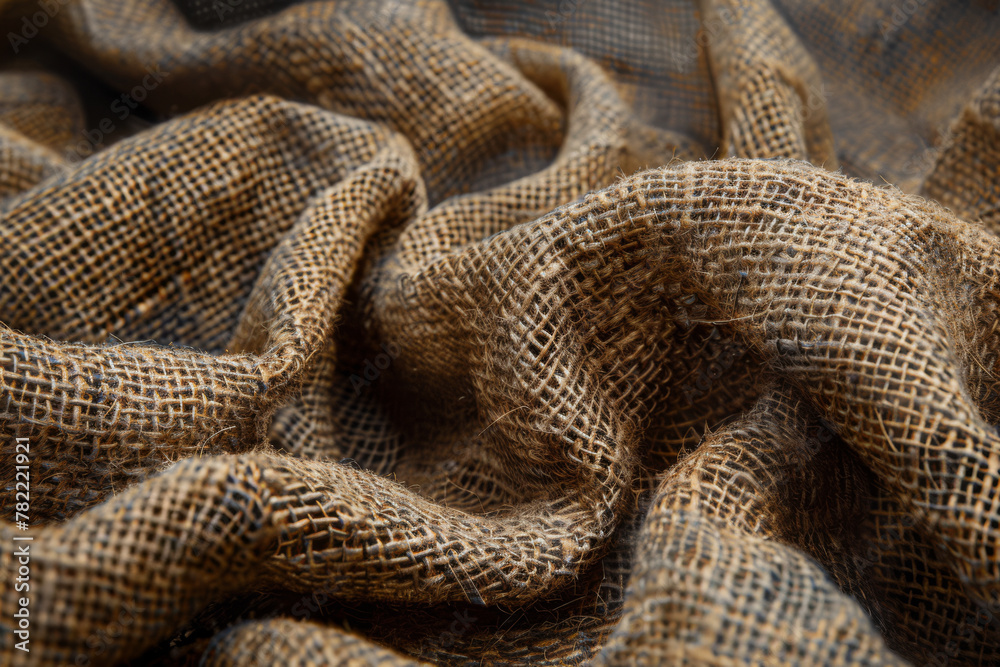 Close-up Texture of Brown Burlap Fabric with Abstract Pattern Close-up Texture of Brown Burlap Fabric with Abstract Pattern