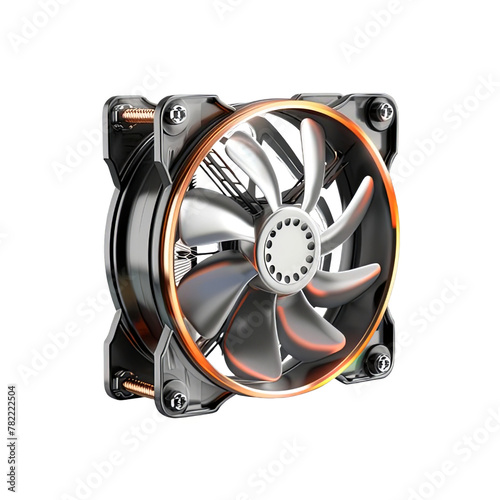 Advanced Cooling Fan Technology on White or Transparent Background.
