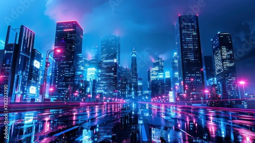 neon futuristic city