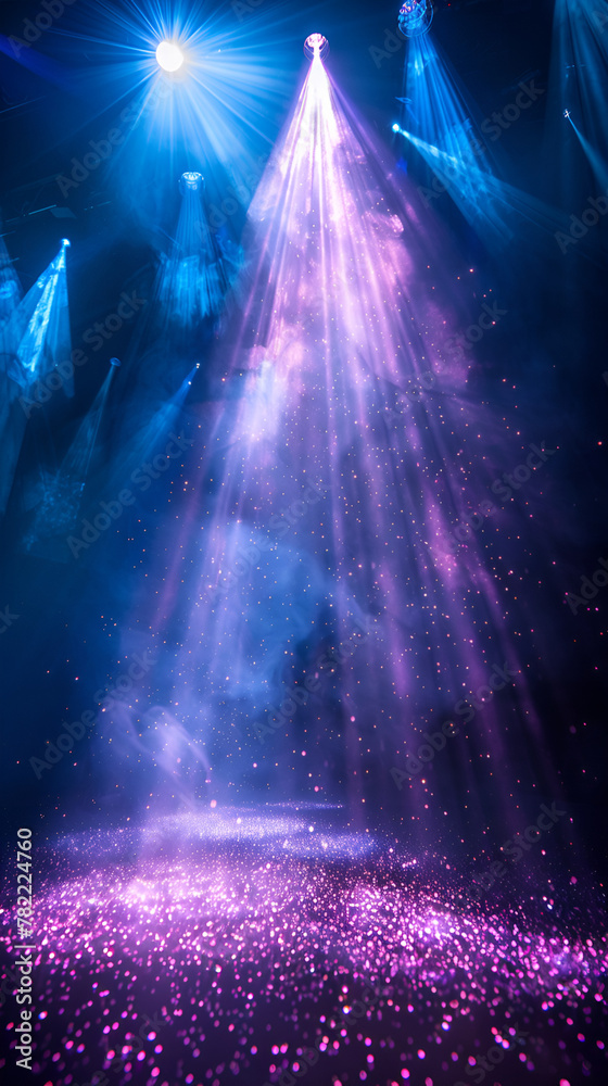 abstract background with lens flare and bokeh defocused lights ,Abstract futuristic neon Searchlight wet night rays ,A dynamic background with light beams reminiscent of a laser show