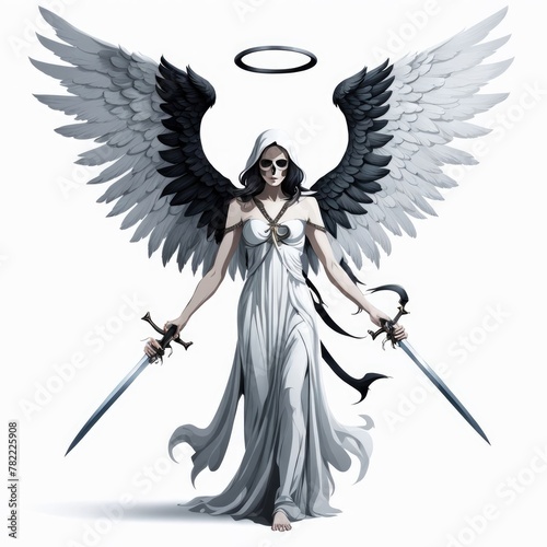 angel of death on a white background