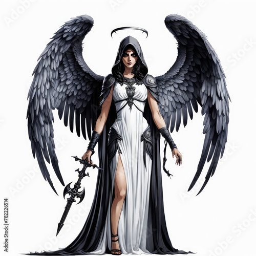 angel of death on a white background