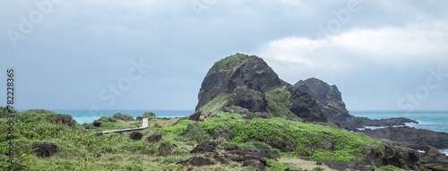 The landscape of Sanxiantai, Taiwan, rock island  photo