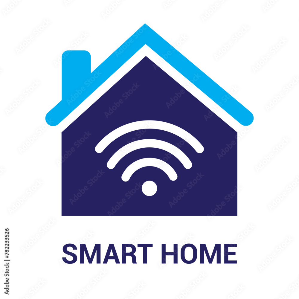 Smart home icon. smart house with automation control system vector illustration. Technology concept. Smart home icon. smart house with automation control system vector illustration. Technology concept.