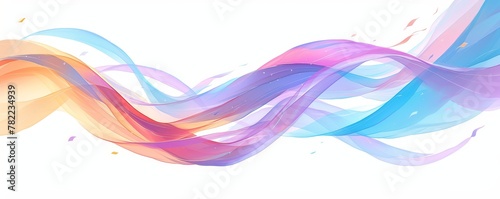 Abstract background with colorful ribbons in different colors, creating an artistic and vibrant pattern. 