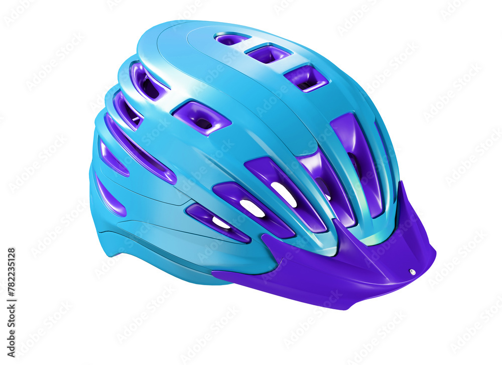Fototapeta premium High resolution 3d render Orange moto helmet.