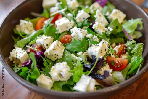 Prepared goat cheese salad available