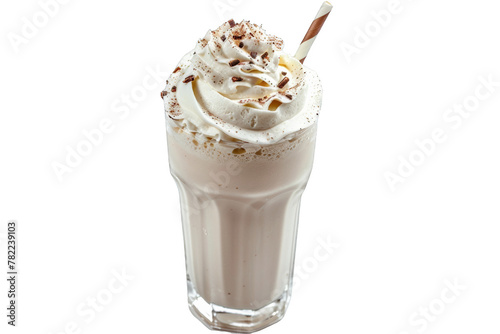 Whipped Cream Drink With Straw