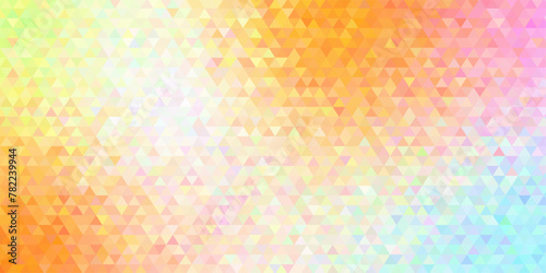 Light Pink  Yellow vector background in polygonal style. pastel mosaic background. colorful geometric polygonal abstract background. Vector picture.Abstract Trianglify gradient Generative Art. 