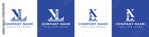 Letters LX and XL Pillar Logo, suitable for business with LX and XL related to Pillar