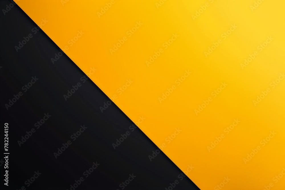 Abstract Black and yellow background with a diagonal line in the middle Abstract Black and yellow background with a diagonal line in the middle
