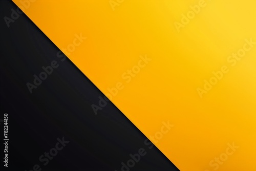 Abstract Black and yellow background with a diagonal line in the middle