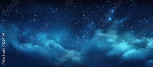 Night Sky with Stars, Clouds, and Milky Way