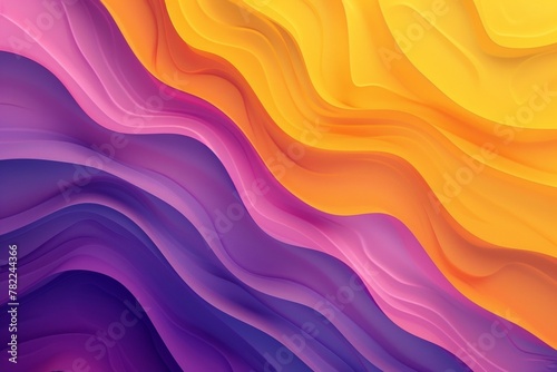 Colorful background with wavy shapes in purple  yellow and orange shades