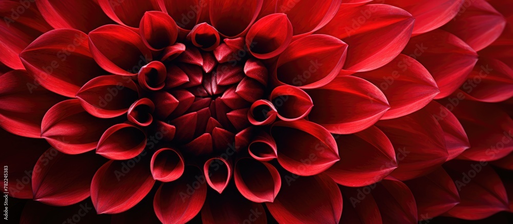 Close-up of vibrant red flower on dark backdrop Close-up of vibrant red flower on dark backdrop