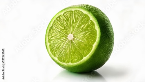  Freshly cut lime wedge ready to zest