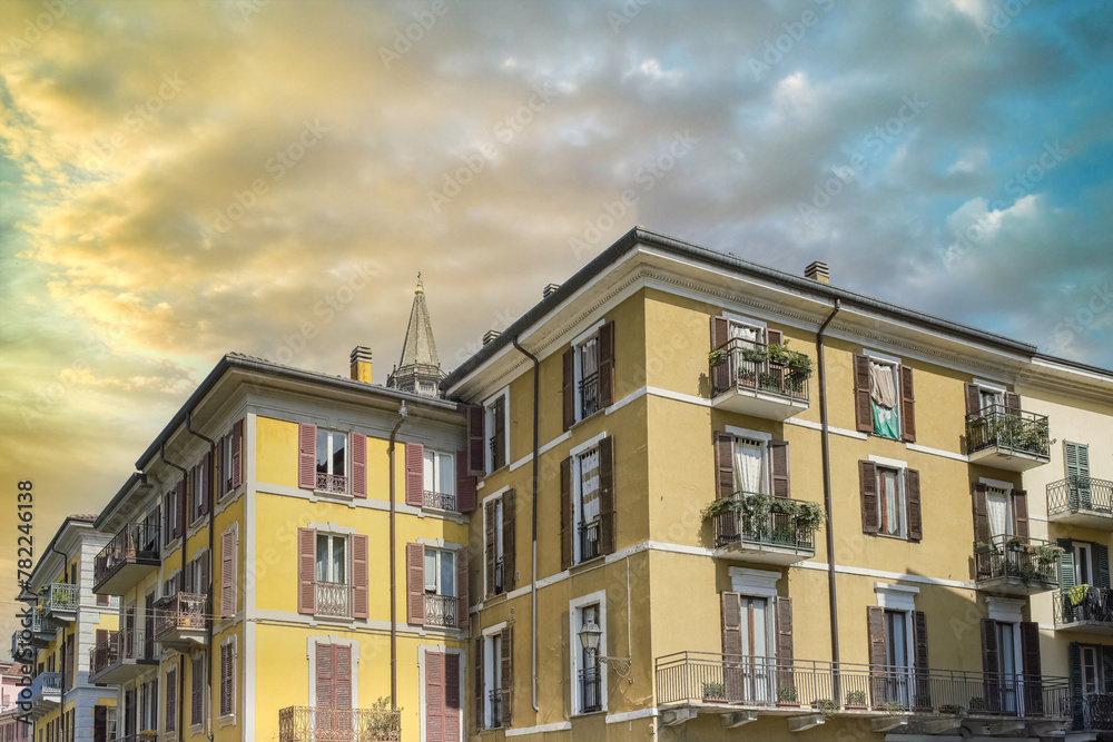 Fototapeta premium Lecco village, Como lake in Italy.