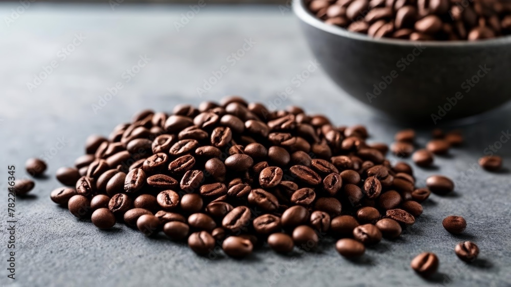 Fototapeta premium Freshly roasted coffee beans ready to brew