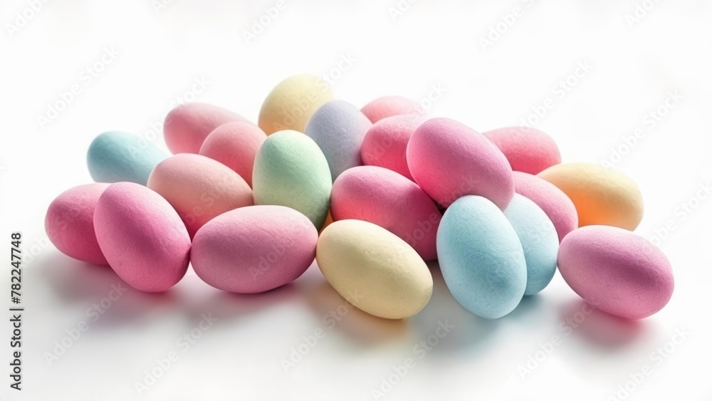 A vibrant collection of pastelcolored eggs A vibrant collection of pastelcolored eggs