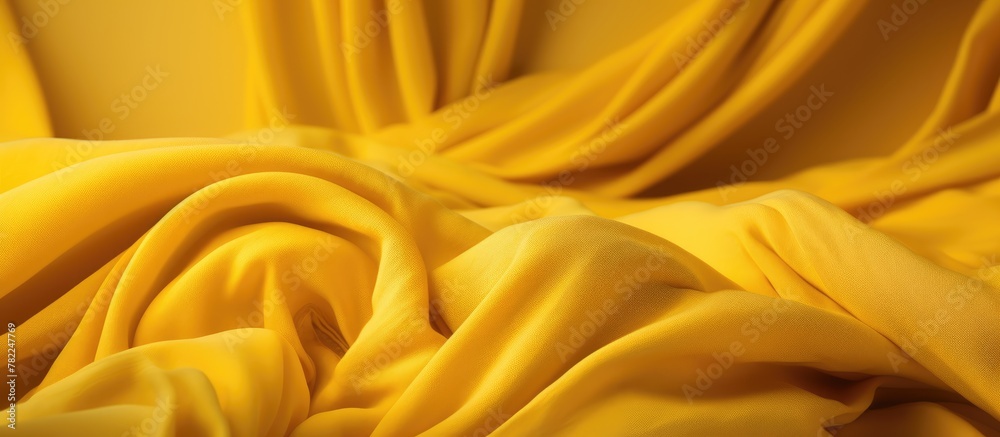 Yellow Fabric Folds Close Up Yellow Fabric Folds Close Up