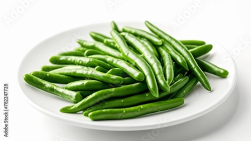  Fresh snap peas on a plate ready to be enjoyed