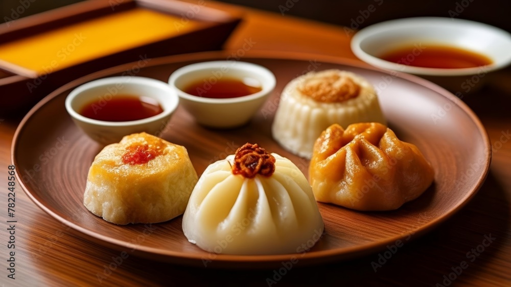 Delicate Asian cuisine ready to be savored Delicate Asian cuisine ready to be savored