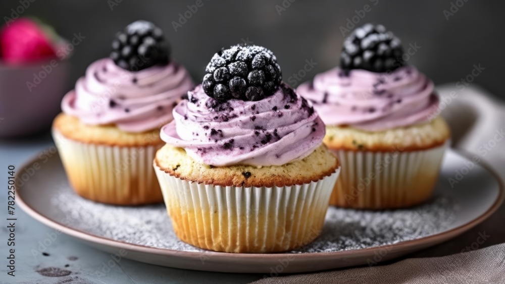  Deliciously sweet berry cupcakes with a touch of elegance