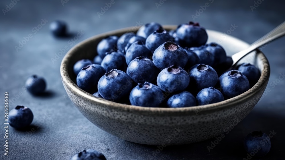 Deliciously fresh blueberries ready to be enjoyed Deliciously fresh blueberries ready to be enjoyed
