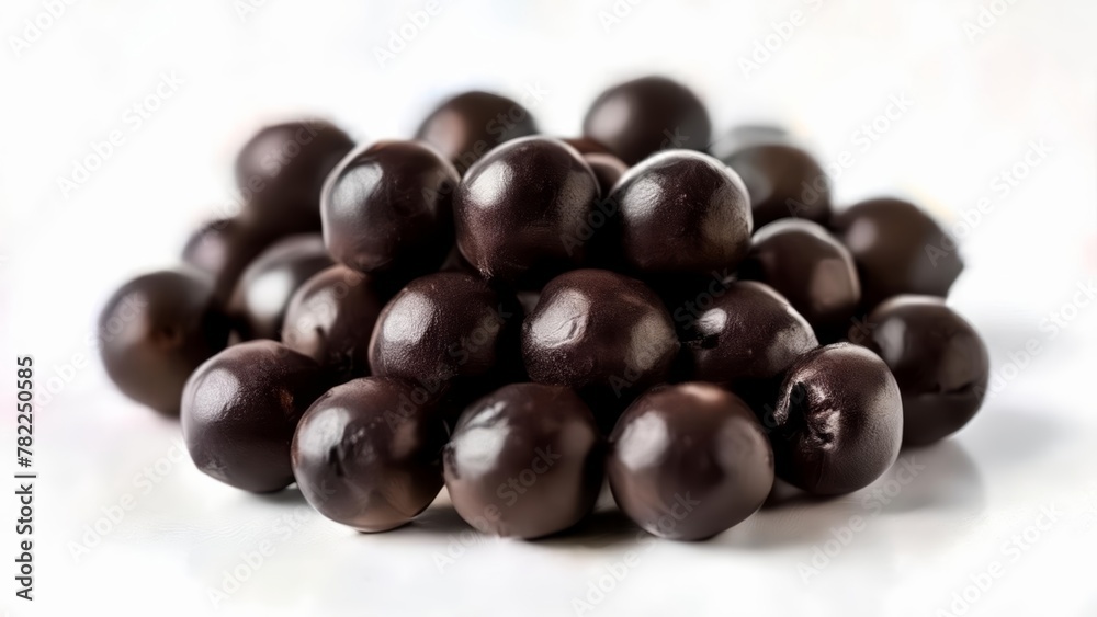 Delicious dark chocolate truffles ready to indulge Delicious dark chocolate truffles ready to indulge