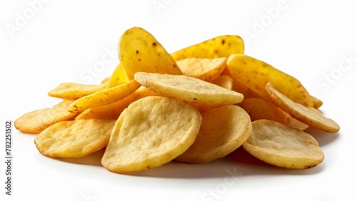  Crispy golden potato chips ready to be enjoyed