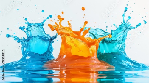 orange and blue splash