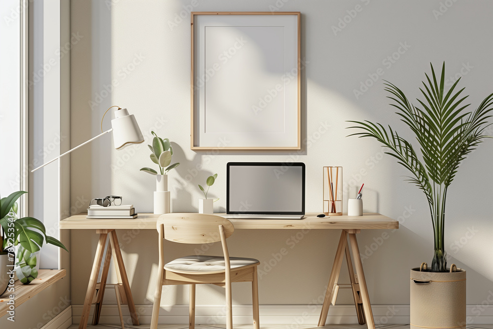 Mockup poster frame on the wall of living room. Luxurious apartment background with contemporary design. Modern interior design. 3D render, 3D illustration
Mockup poster frame on the wall of living room. Luxurious apartment background with contemporary design. Modern interior design. 3D render, 3D illustration