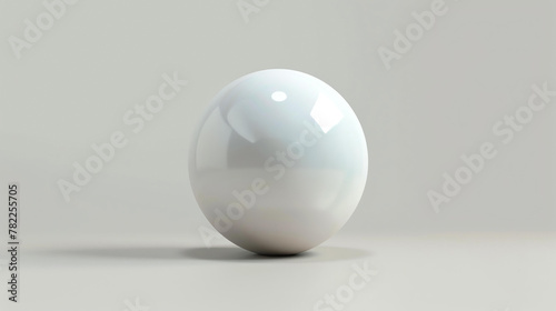 High quality render of a simple white sphere on a matching background.