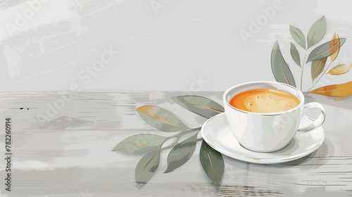 Coffee and white background