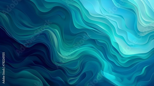 Ethereal Aquamarine Depths Captivating Gradient Background with Swirling Oceanic Transitions