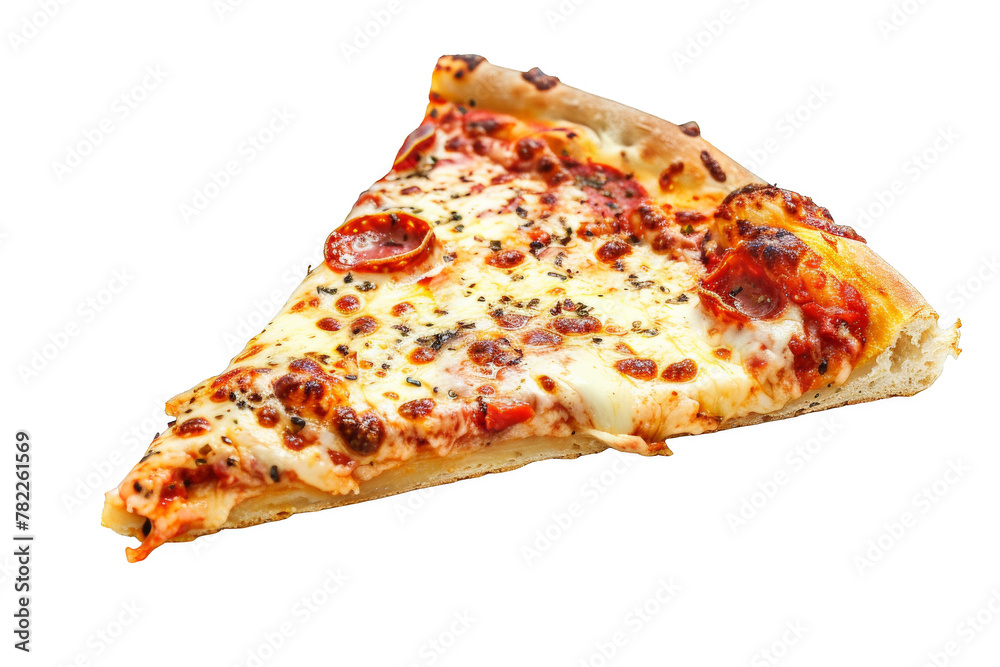 Pepperoni Pizza Slice on White Background Pepperoni Pizza Slice on White Background